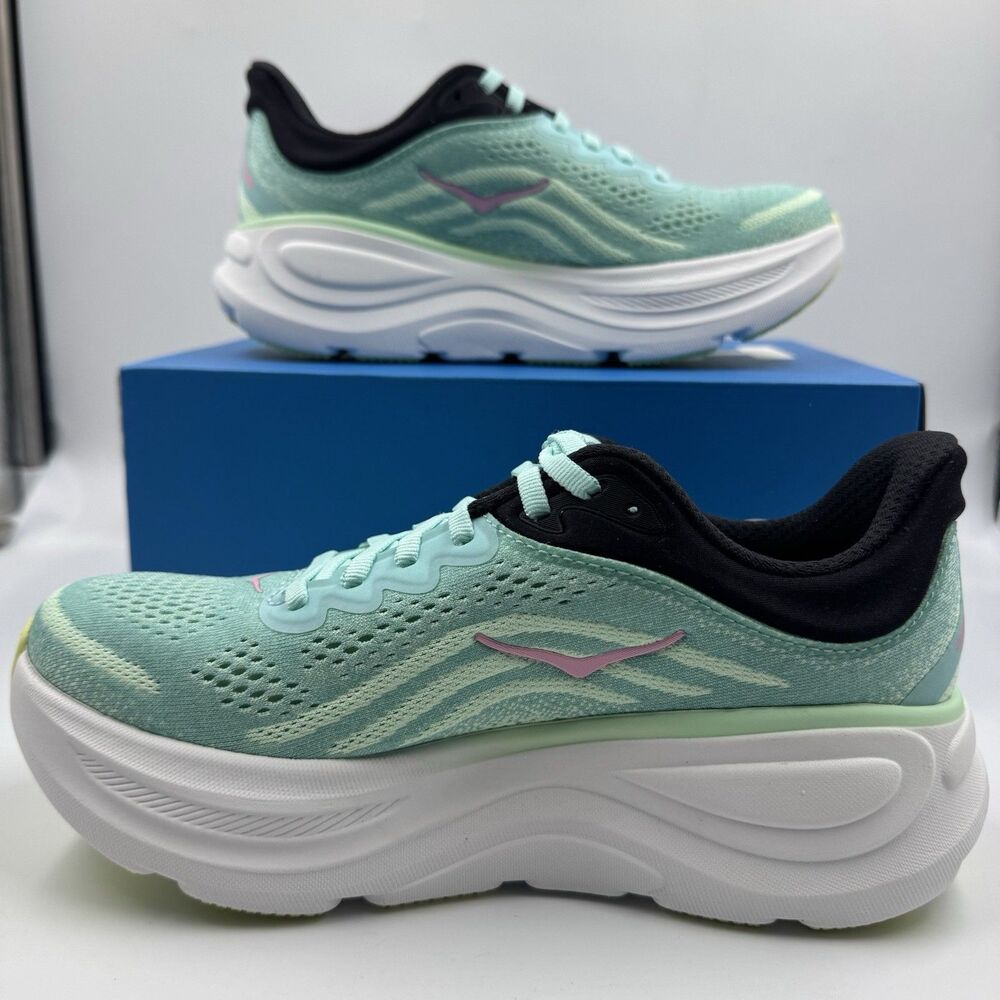 HOKA Bondi 9 Women’s Running Shoes Blue Spark/Mint Fluorite 1162012/BTF Us 6.5B - Picture 2 of 9
